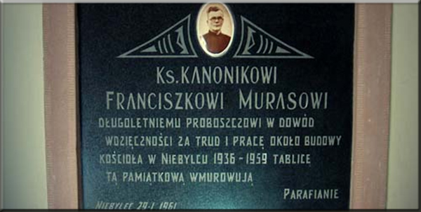 Tablica pamiątkowa dla Ks. F. Murasa
